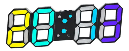 ساعه مكتبيه رقمية ثلاثية الأبعاد مزودة بإضاءة  3739 LED.