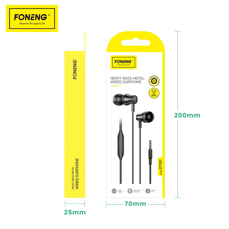 EP500 Heavy Bass Wired Earphone (3.5mm)