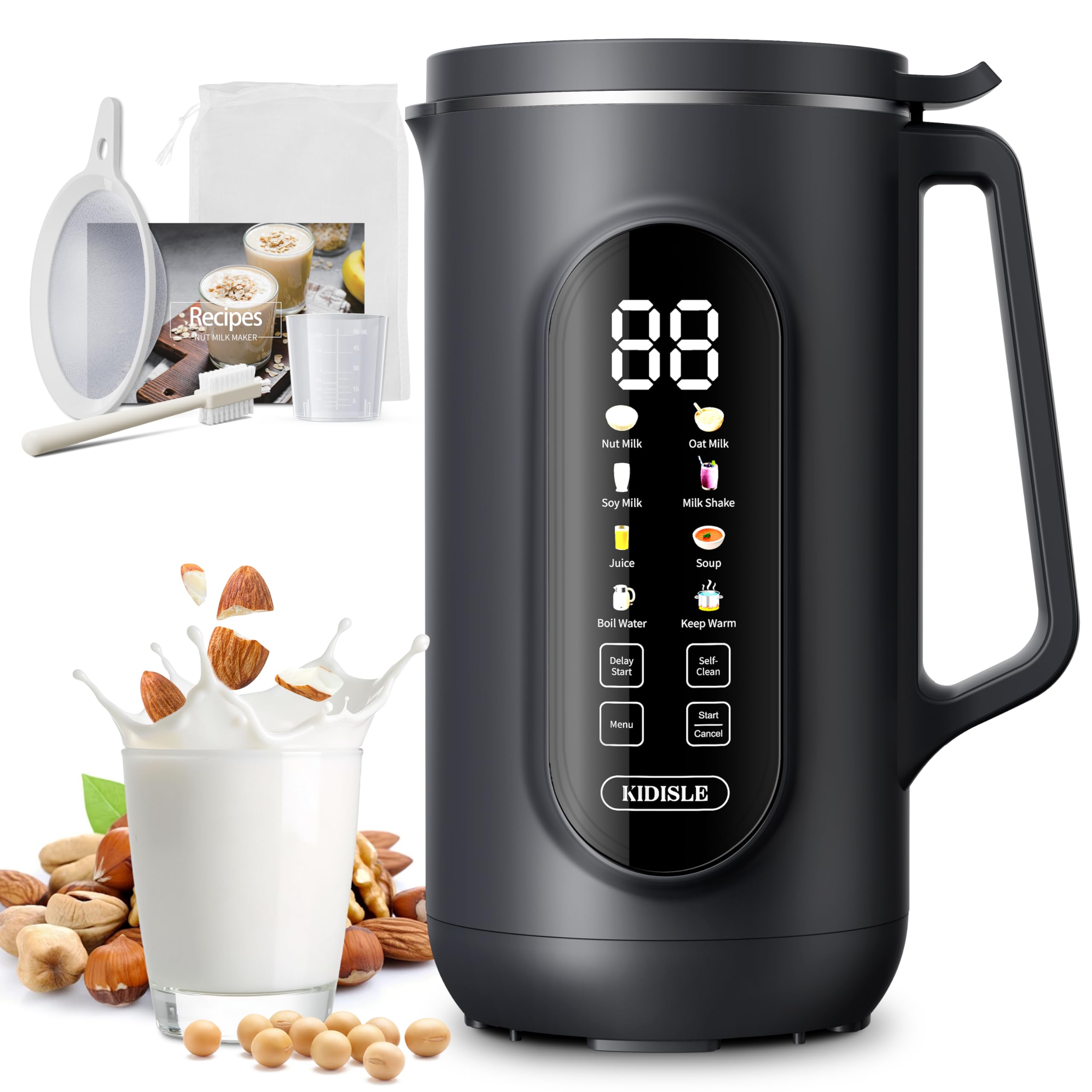 آلة صنع حليب المكسرات 800W BLACK