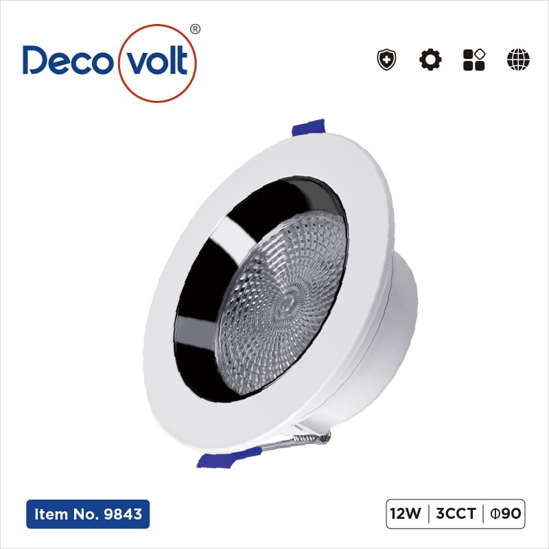 سلم cob 12w 3cct كفر كرستال ورده خسف ديكوفولت 9843