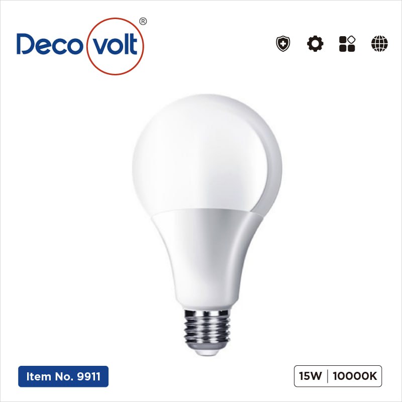 مصباح كروي 9W-9000K-ابيض ديكوفولت8718